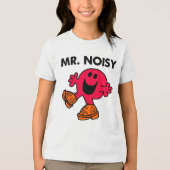 de heer Noisy | Grote looplogs Tri-Blend Shirt (Voorkant)