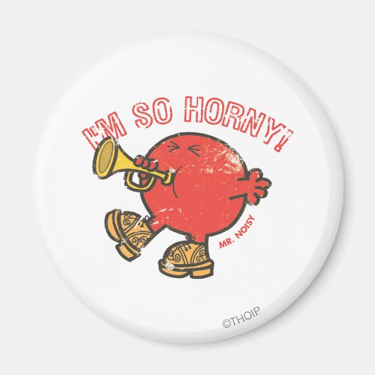 De heer Noisy Tooting Zijne Hoorn Magneet (Voorkant)