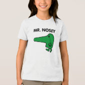 De heer Nosey | Leidend met een neus Tri-Blend Shirt (Voorkant)