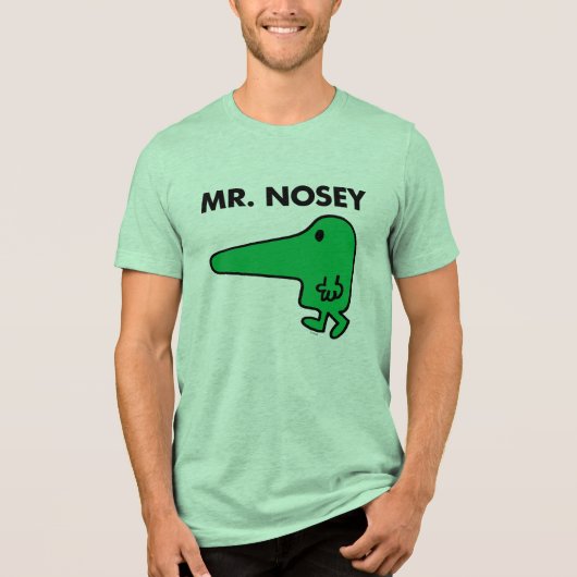 De heer Nosey | Leidend met een neus Tri-Blend Shirt (Voorkant)