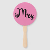 de heer of mevrouw Pink Blue Bride Groom Wedding G Handwaaier (Voorkant)