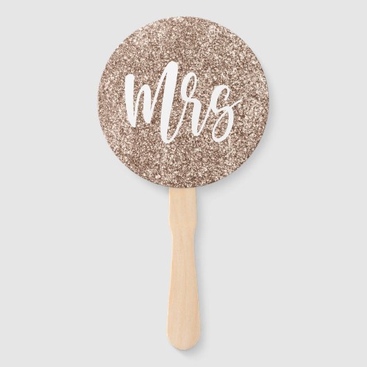 de heer of mevrouw Pink Glitter en Black Wedding G Handwaaier (Voorkant)