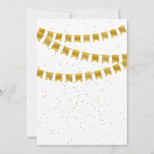 De heer One-derful Black en Gold eerste verjaardag Kaart (Achterkant)