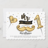 De heer One derful Gold Foil Balloon 1 september F Kaart (Voorkant)