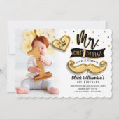 De heer One derful Gold Foil Balloon 1 september F Kaart (Voorkant)