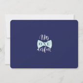 De heer One derful Navy & Blue 1st Birthday Foto Kaart (Achterkant)
