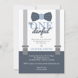 de heer ONEderf Birthday Party Invitation, Bow Str Kaart