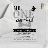 de heer ONEderful 1st Birthday Acryl Uitnodigingen