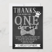 de heer ONEderful 1st Birthday Bedankkaart (Voorkant)