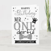 de heer ONEderful 1st Birthday Kaart (Voorkant)