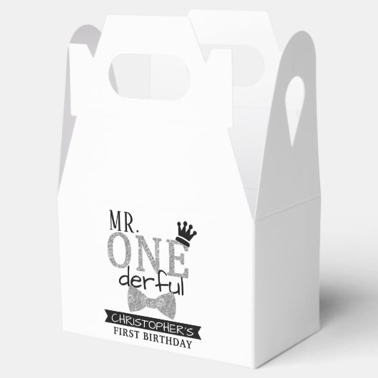 de heer ONEderful 1st Birthday Party Bedankdoosjes (Geopend)