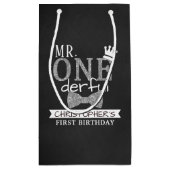de heer ONEderful 1st Birthday Party Favor Klein Cadeauzakje (Achterkant)