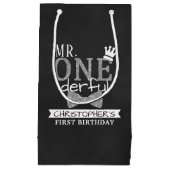 de heer ONEderful 1st Birthday Party Favor Klein Cadeauzakje (Voorkant)