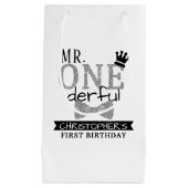de heer ONEderful 1st Birthday Party Favor Klein Cadeauzakje (Voorkant)
