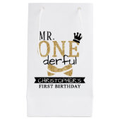 de heer ONEderful 1st Birthday Party Favor Klein Cadeauzakje (Voorkant)