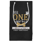 de heer ONEderful 1st Birthday Party Favor Klein Cadeauzakje (Voorkant)