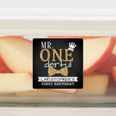 de heer ONEderful 1st Birthday Party Favor Labels (Aangebracht)