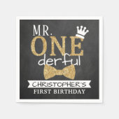 de heer ONEderful 1st Birthday Servet (Voorkant)