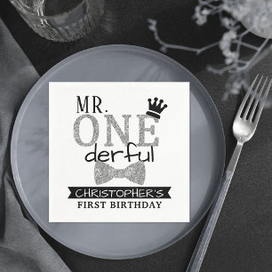 de heer ONEderful 1st Birthday Servet