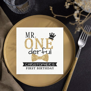 de heer ONEderful 1st Birthday Servet