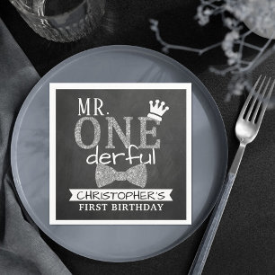 de heer ONEderful 1st Birthday Servet