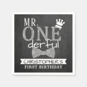 de heer ONEderful 1st Birthday Servet (Voorkant)