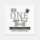 de heer ONEderful 1st Birthday Servet (Voorkant)