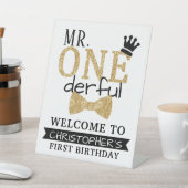 de heer ONEderful 1st Birthday Welcome Reclamebord Met Voetstuk (Insitu)