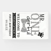 de heer ONEderful 1st Birthday Welcome Spandoek (Horizontaal)