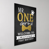 De heer ONEderful 1st Real Folie Birthday Welcome  Folie Afdrukken (Laagn)