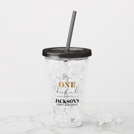de heer Onederful Acrylic Tumbler Acryl Drinkbeker (Achterkant ijs)