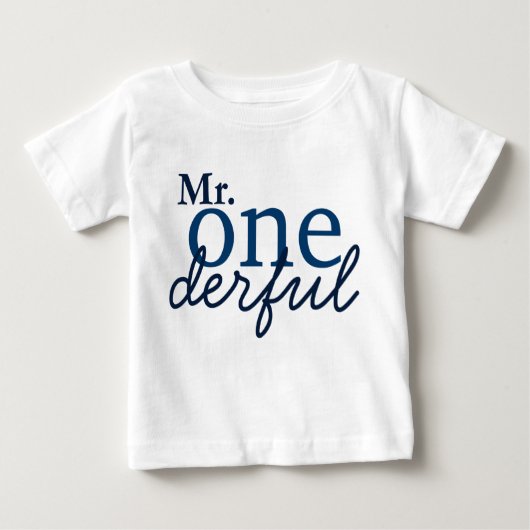 de heer Onederful Baby T Shirt (Voorkant)