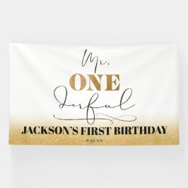 de heer Onederful Birthday Banner