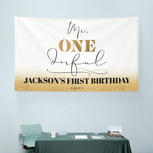 de heer Onederful Birthday Banner (Beurs)