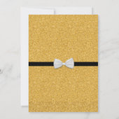 De heer Onederful Birthday Invitation Black & Gold Kaart (Achterkant)