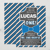 de heer ONEderful Birthday Invitation Kaart (Voorkant / Achterkant)