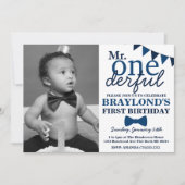 de heer Onederful Birthday Invitation Kaart (Voorkant)