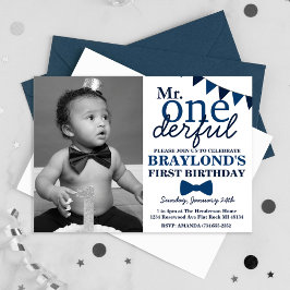 de heer Onederful Birthday Invitation Kaart