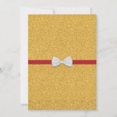 De heer Onederful Birthday Invitation Red & Gold Kaart (Achterkant)