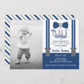 de heer ONEderful Birthday Party Invitation Kaart (Voorkant / Achterkant)