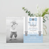 de heer ONEderful Birthday Party Invitation Kaart (Staand voorkant)