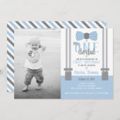 de heer ONEderful Birthday Party Invitation Kaart (Voorkant / Achterkant)