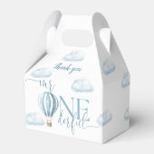 De heer Onederful Blue Balloon Boy 1e verjaardag Bedankdoosjes (Achterkant)