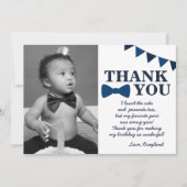 De heer Onederful Blue Hartelijk dank Bedankkaart (Voorkant)