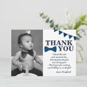 De heer Onederful Blue Hartelijk dank Bedankkaart (Staand voorkant)