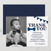 De heer Onederful Blue Hartelijk dank Bedankkaart (Voorkant / Achterkant)