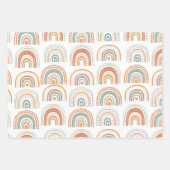 de heer Onederful Boho Rainbow Birthday Inpakpapier Vel (Voorkant)