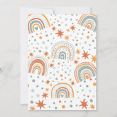 de heer Onederful Boho Rainbow First Birthday Boy Kaart (Achterkant)