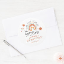 de heer Onederful Boho regenboogprik eerste verjaa