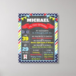 de heer ONEderful Chalkboard Poster | Eerste verja Canvas Afdruk